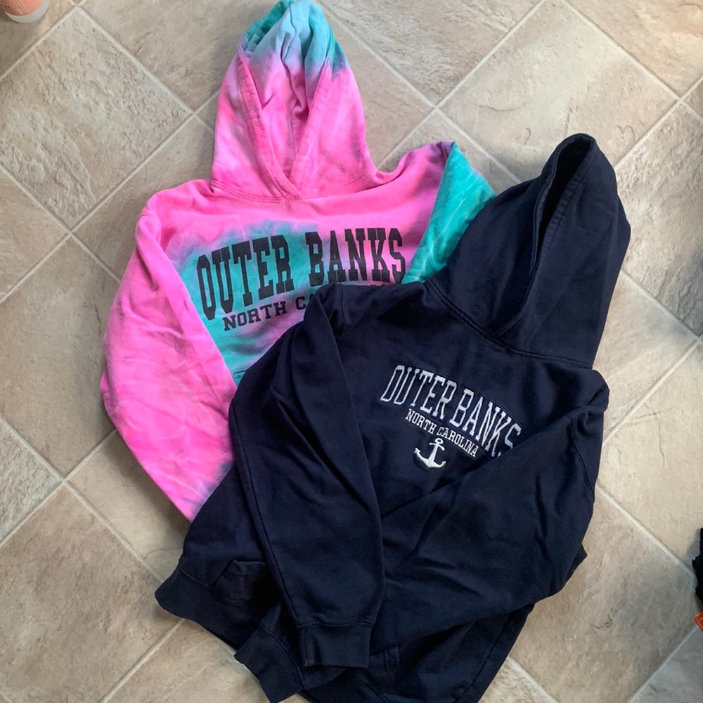 2 Outer Banks Hooded Sweatshirts in YXL.